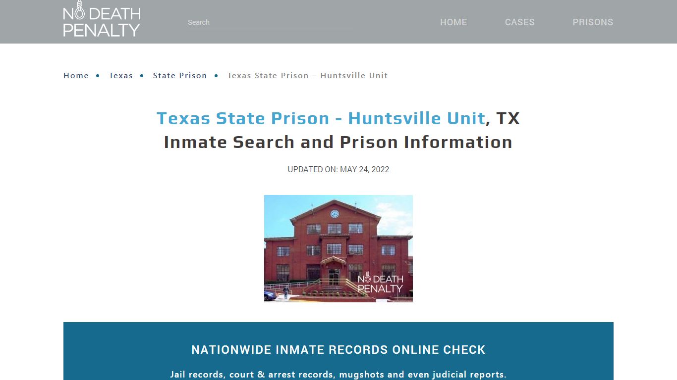 Texas State Prison - Huntsville Unit, TX Inmate Search ...